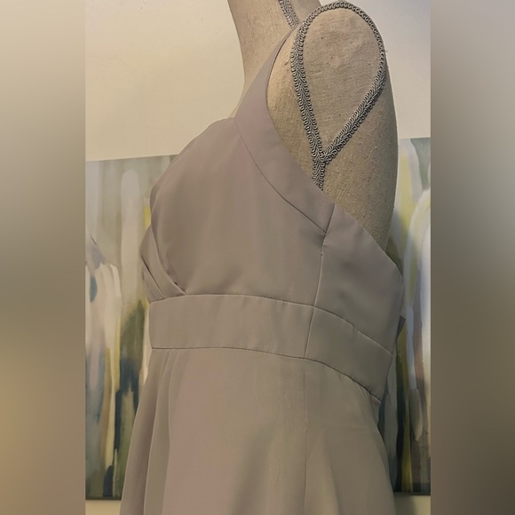 EUC Alfred Angelo size 10 dress gray cocktail style flowing and soft - Picture 2 of 5